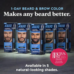 Just for Men 1-Day Beard & Brow Color, Temporary Color for Beard and Eyebrows, For a Fuller, Well-Defined, Up to 30 Applications, Dark Brown (1 Count)
