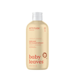 ATTITUDE Bubble Bath and Body Wash for Baby, Made in Canada, EWG Verified, Dermatologically Tested, Plant- and Mineral-Based Ingredients, Vegan and Cruelty-free, Pear Nectar, 473 mL