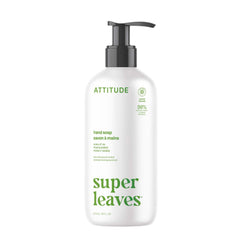 ATTITUDE Liquid Hand Soap, Made in Canada, EWG Verified, Plant and Mineral-Based, Vegan Personal Care Products, Pear & Amber, 473 mL