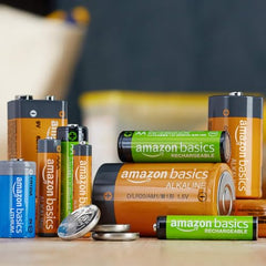 Amazon Basics 4-Pack 9 Volt Alkaline Everyday Batteries for Smoke Detectors, Long Lasting 5-Year Shelf Life, 4 Pack