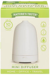 Nature’s Truth Mini Ultrasonic Essential Oil Diffuser – 1 Count, Compact Aromatherapy Diffuser for Home, Office & Travel