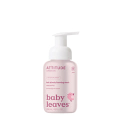 ATTITUDE 2-in-1 Hair and Body Foaming Baby Wash, Made in Canada, EWG Verified Shampoo Soap, Dermatologically Tested, Made with Naturally Derived Ingredients, Vegan, Unscented, 295 mL