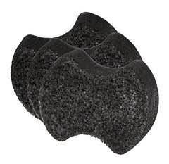 Spongeables Pedi-Scrub Foot Buffer, Charcoal Sweet Sangria, Contains Shea Butter and Tea Tree Oil, Foot Exfoliating Sponge with Heel Buffer and Pedicure Oil, 20+ Washes, Pack of 3