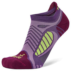 Balega Ultralight Lightweight Performance No Show Athletic Running Socks for Men and Women (1 Pair), Berry/Bright Lilac, Small