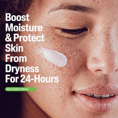 Cetaphil Hydrating Night Cream for Face (48gr) - Made with Hyaluronic Acid and Olive Oil Extract - 24Hr Intense Hydration - Fragrance-Free, Paraben-Free - For Dry and Sensitive Skin