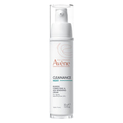 Eau Thermale Avène Cleanance WOMEN Smoothing Night Cream, for Adult Blemish Prone, wrinkles and fine lines, Retinaldehyde, Non-Comedogenic, 30 ml