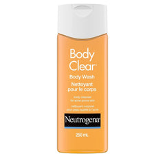 Neutrogena Body Clear Acne Body Wash with Salicylic Acid - Pimple Care Product, Acne Treament, Pore Cleaner, Help Treat Breakouts on Back, Chest & Shoulders, Non-Comedogenic- 250 mL