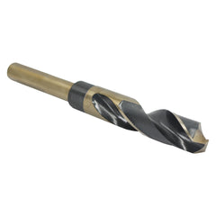 Drill America 7/8" Reduced Shank High Speed Steel Black & Gold Contractor Drill Bit with 3-Flat 1/2" Shank, KFD3F Series