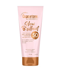 Coppertone Glow Sunscreen Lotion SPF 50 With a Hint of Shimmer, Lightweight, Water Resistant Body Sunscreen Broad Spectrum SPF 50 UVA/UVB Protection, Reef-Friendly, Oxybenzone Free, 148mL