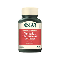 Adrien Gagnon - Turmeric and Glucosamine Vegan, Relieves Joint Pain by Maintaining Healthy Cartilage - (100 caps)