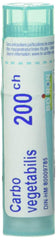 Boiron Carbo vegetabilis 200ch,Homeopathic medicine. Each tube contains 4 g (approximately 80 pellets)