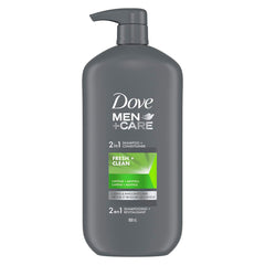 Dove Men + Care Fresh & Clean 2-in-1 Shampoo + Conditioner with caffeine and menthol (950 ml)