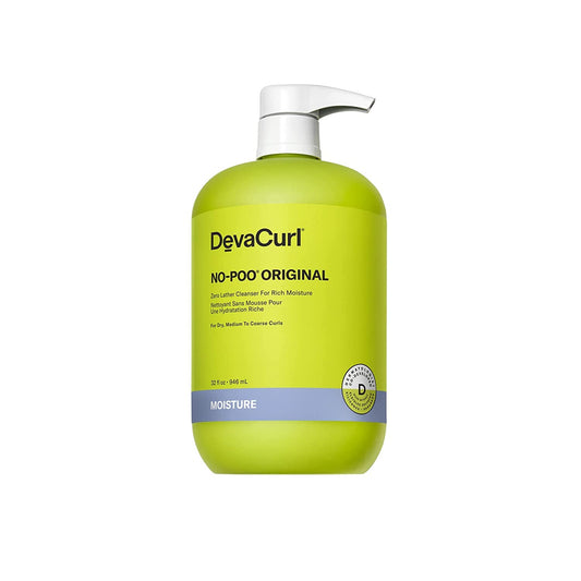 DevaCurl No-Poo Original Zero Lather Cleanser For Rich Moisture, Hydrating Sulfate Free Moisturizing Shampoo for Curly, Medium to Coarse and Coils