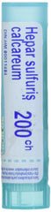Boiron Hepar sulfuris calcareum 200ch,Homeopathic medicine. Each tube contains 4 g (approximately 80 pellets)