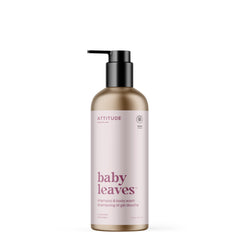 ATTITUDE Baby 2in1 Shampoo and Body Wash, Made in Canada, EWG Verified, Dermatologically Tested, Vegan, Unscented, Refillable Aluminum Bottle, 473 mL
