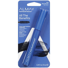 Almay Multi-Benefit Mascara, Black Brown, Ophthalmologist Tested, Fragrance Free, Hypoallergenic, 0.24 oz/ 7ml