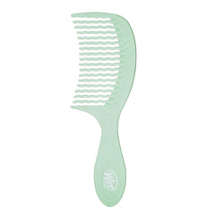 Wet Brush Go Green Detangling Infused Treatment Comb, Green - Wide Tooth Hair Detangler with WaveTooth Design that Gently and Glides Through Tangles - Brush Throough Conditioner and Hair Masks - Gentle On Scalp and Pain-Free