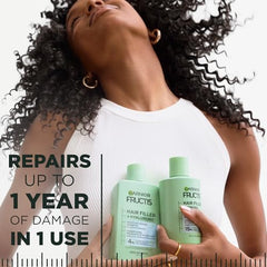 Garnier Fructis Hair Filler + Hyaluronic Acid Moisture Repair Sulfate-Free Serum, for Curly and Wavy Hair, up to 15X More Moisture & 100 Hours of Frizz Control, 111ml