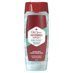 Old Spice Body Wash Moisturizing Hydro Wash for Men, 24/7 Shower Clean, Powerful Hydration, Legendary Scent, Pure Sport Plus, 473 mL
