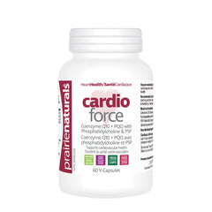 Prairie Naturals Cardio-Force 60 Vegan Capsules, Cardio Health, Mitochondrial Support, CoQ10 and PQQ, improve energy to heart muscle, P-5-P active vitamin B6, Phosphatidylcholine helps with absorption of CoQ10, support cardiovascular health.
