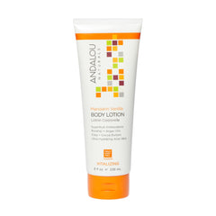 Andalou Naturals Mandarin Vanilla Vitalizing Body Lotion - Ultra-Hydrating Body Lotion with Rosehip, Argan Oils, Shea, Cocoa Butter, Rich Superfruit Antioxidants, 236 mL.