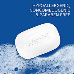 Cetaphil Gentle Cleansing Bar (3-Pack), 127g - Hydrating Foaming Face and Body Wash - For Sensitive Skin - Soap Free, Hypoallergenic - Dermatologist Recommend