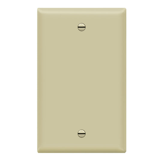 Enerlites 8801-I Blank Cover Wall Plate by 1-Gang Standard Size, Ivory, Unbreakable Poly-Carbonate, Outlets Receptacle Light Switch Covering