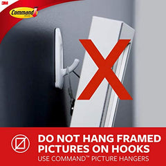 Command Utility Hooks Value Pack, Adhesive Hooks, Medium, 6 Wall Hooks 12 Medium Strips