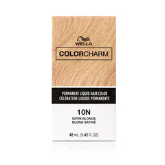 WELLA Color Charm Permanent Liquid Hair Color for Gray Coverage, 10N Satin Blonde