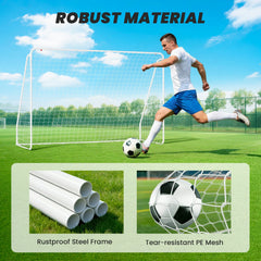 Soccer Goal, Soccer Net for Backyard, 10 x 4 ft, White