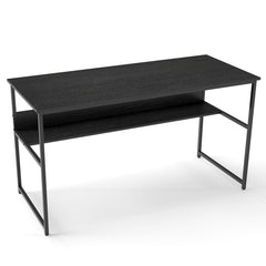 55 x 24 inch Computer Desk with Power Outlets and USB Ports-Black