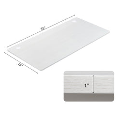 55 inches x 28 inches Universal Tabletop for Standard and Standing Desk Frame-Natural