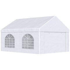 16.5' x 13' Outdoor Tents for Parties, Event Tent with Sides, 4 Windows and 2 Doors, White