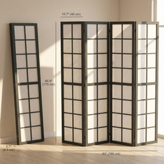 3 Panel Room Divider, 5.6 ft Folding Wall Divider Room Partition for Home Office, Bedroom, Black