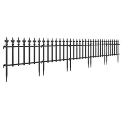 5-Pack/10-Pack Decorative Metal Garden Fence No Dig Landscape Fencing for Lawn-S