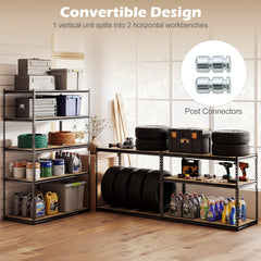 5-Tier Garage Shelving Unit 2200 LBS Heavy Duty Adjustable Utility Rack-Set of 4