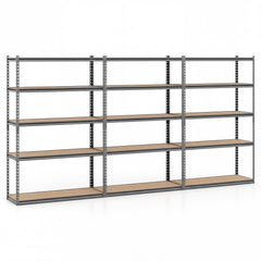 5-Tier Garage Shelving Unit 2200 LBS Metal Storage Shelves Adjustable Utility Rack for Warehouse-Set of 3