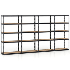 5-Tier Garage Shelving Unit 2200 LBS Metal Storage Shelves Adjustable Utility Rack-Set of 4