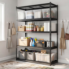 5-Tier Metal Shelving Unit 2000 lbs Capacity with Adjustable Wire Racks Set of 2
