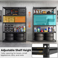 5-Tier Metal Shelving Unit 2000 lbs Capacity with Adjustable Wire Racks Set of 4