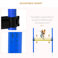 Dog Agility Starter Kit Pet Outdoor Exercise Training Set Tunnel 4 Weave Poles High Jumper