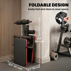 Foldable Sit Up Bench Core Workout for Home Gym Black