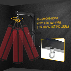 220lbs Wall Mounted Punching Bag Hanger, Adjustable Height Punching Bag Holder for Boxing and MMA Training