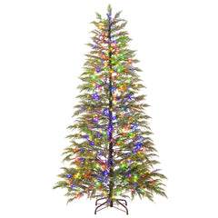 6.5 FT Pre-Lit Christmas Tree with 578 Soft TPE Tips, Gradient Foliage and 390 Colour LEDs