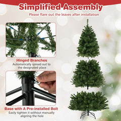 6 FT Pre-Lit Christmas Tree with 700 Warm White LEDs, Remote, Timer and 4 Brightness Levels