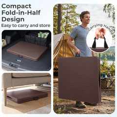 6 FT Plastic Fold-in-Half Camping Table-Coffee