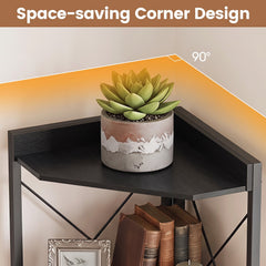 6-Tier 71 inches Tall Freestanding Bookshelf with Cabinet and Metal Frame-Black
