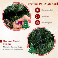 60 Inch Pre-Lit Artificial Christmas Wreath 200 LED Warm White Lights-1 Piece
