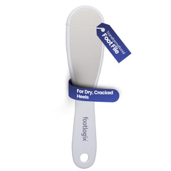 Footlogix Double-Sided Stainless Steel Foot File – Professional Pedicure Tool with Coarse and Fine Grit for Hard Skin, Callused Heels, Dry Feet, Cracked Soles, Reusable Exfoliator for Wet or Dry Use, Easy to Clean and Sanitize