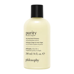 philosophy purity made simple one-step facial cleanser, gentle, respects skin's barrier, skin is soft, conditionned & fresh, removes make-up,240ml